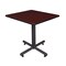 Kobe Square Tables > Breakroom Tables > Kobe Square & Round Tables, Wood, Metal Top, Mahogany TKB3030MH - alternate 1
